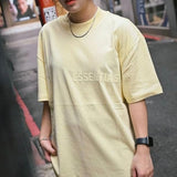 FEAR OF GOD Essentials Felt Logo Tee Canary FEAR OF GOD FEAR OF GOD - originalfook singapore