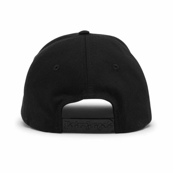 PALM ANGELS Curved Rubberized Logo Baseball Cap Black PALM ANGELS PALM ANGELS - originalfook singapore