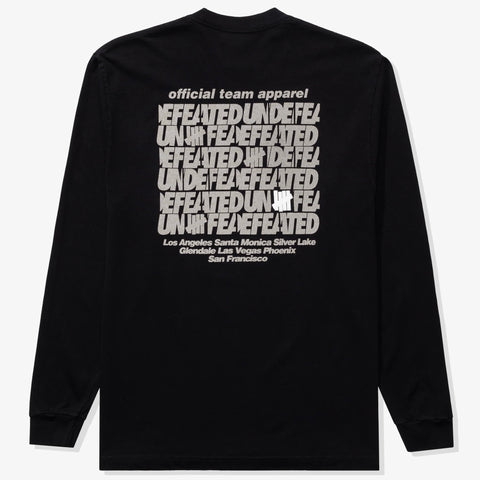 Undefeated 3M Reflective Staff Long Sleeve Tee Black