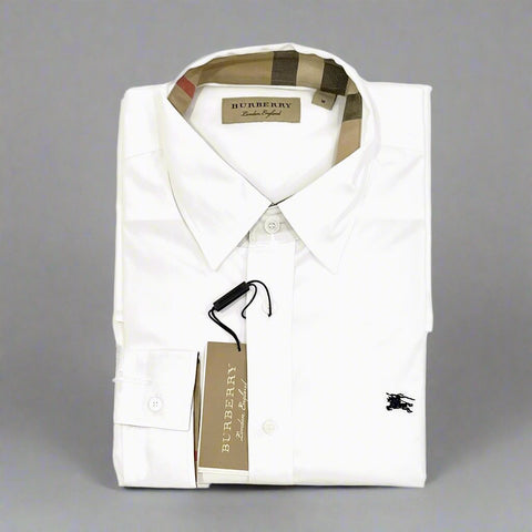 (50% Off) Burberry Cambridge Long Sleeve Shirt White