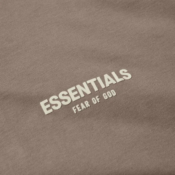 FEAR OF GOD Essentials Felt Logo Long Sleeve Tee Desert Taupe FEAR OF GOD FEAR OF GOD - originalfook singapore