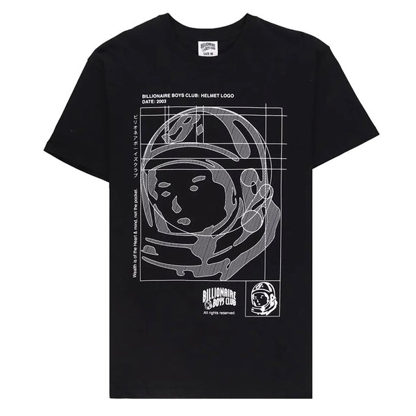 Billionaire Boys Club Blueprint Tee Black Billionaire Boys Club Billionaire Boys Club - originalfook singapore
