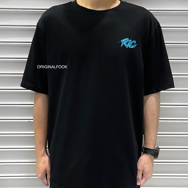 Rickyisclown [RIC] Blue Flame Smiley Tee Black [R8210329c-V6] RICKYISCLOWN RICKYISCLOWN - originalfook singapore