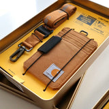 Carhartt USA ID Holder & Lanyard Set With Reflective Logo Brown carhartt carhartt - originalfook singapore