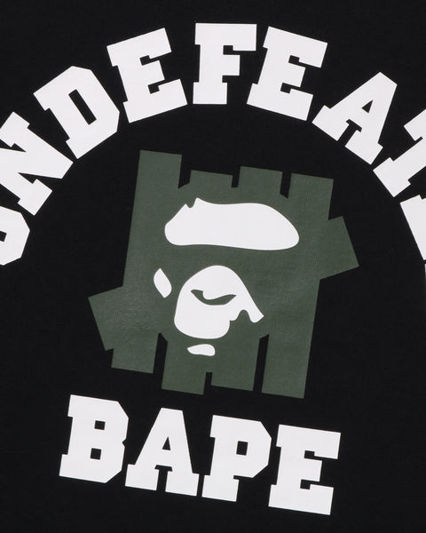 Bathing Ape X Undefeated College Tee Black BATHING APE BATHING APE - originalfook singapore