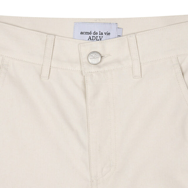 (60% OFF) ADLV X LISA A Logo Emblem Embroidery Cargo Long Pants Ivory ADLV ADLV - originalfook singapore