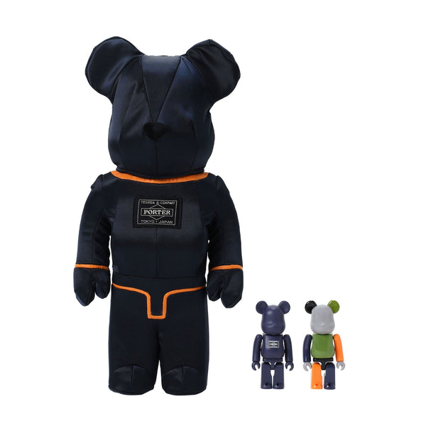MEDICOM BEARBRICK X Porter Yoshida Japan Tanker Iron Blue 400% + 100% MEDICOM MEDICOM - originalfook singapore
