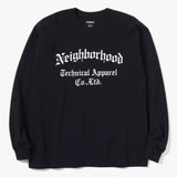 Neighborhood NH-8 Long Sleeve Tee Black Neighborhood Neighborhood - originalfook singapore