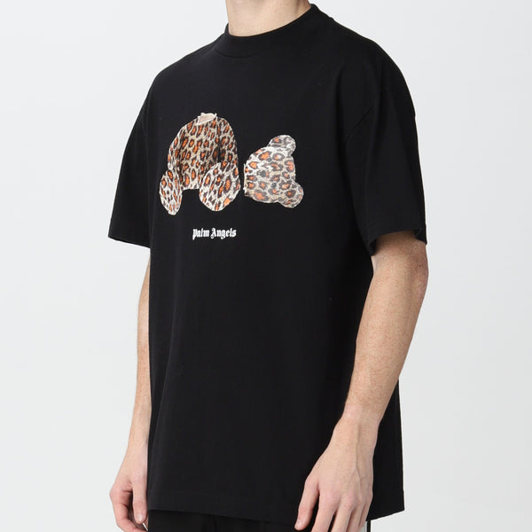 PALM ANGELS Kill The Bear Leopard Tee Black PALM ANGELS PALM ANGELS - originalfook singapore