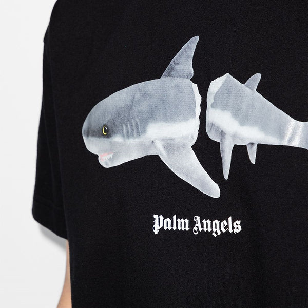 PALM ANGELS Kill The Shark Tee Black PALM ANGELS PALM ANGELS - originalfook singapore