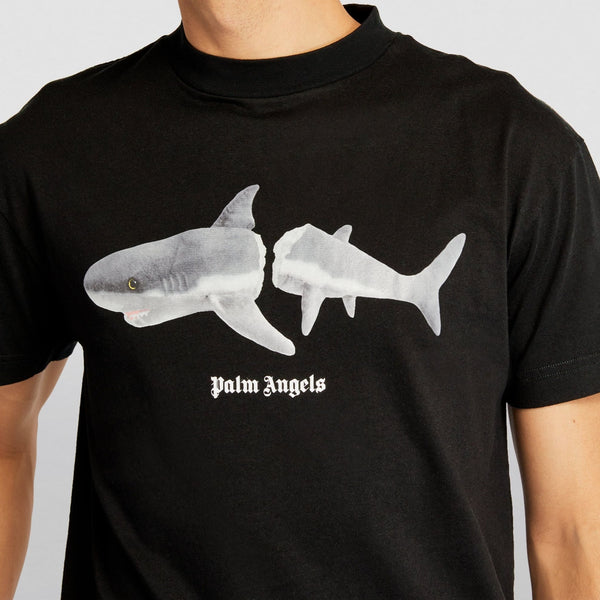 PALM ANGELS Kill The Shark Tee Black PALM ANGELS PALM ANGELS - originalfook singapore