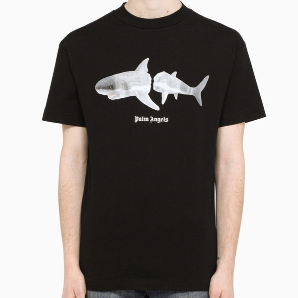 PALM ANGELS Kill The Shark Tee Black PALM ANGELS PALM ANGELS - originalfook singapore