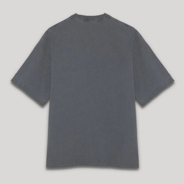 Palm Angels Tonal Palm Mock Neck Logo Tee Black Grey PALM ANGELS PALM ANGELS - originalfook singapore