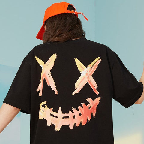 Rickyisclown [RIC] Gradient Smiley Tee Black [R20200328r-EEE]