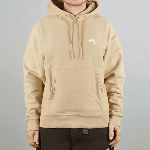 STUSSY Stock Logo Hoodie Beige STUSSY STUSSY - originalfook singapore