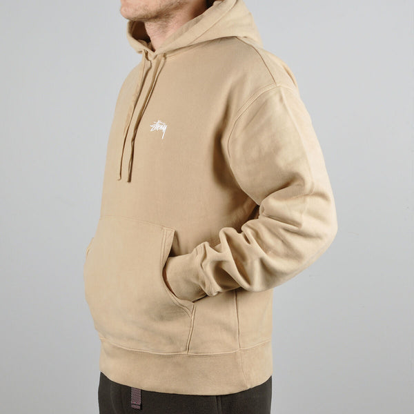 STUSSY Stock Logo Hoodie Beige STUSSY STUSSY - originalfook singapore