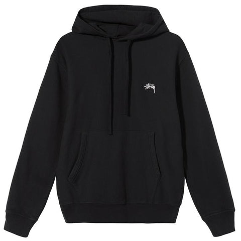 STUSSY Stock Logo Hoodie Black