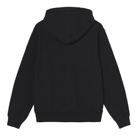 STUSSY Stock Logo Zip Hoodie Black