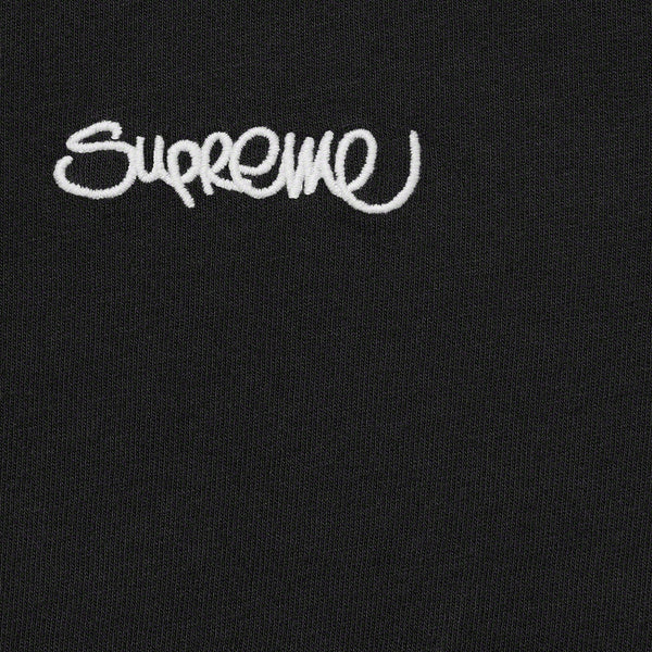 Supreme Handstyle Embroidery Logo Tee Black supreme supreme - originalfook singapore