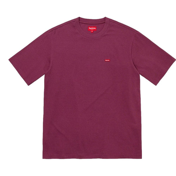 SUPREME Small Box Logo Patch Tee Wine supreme supreme - originalfook singapore
