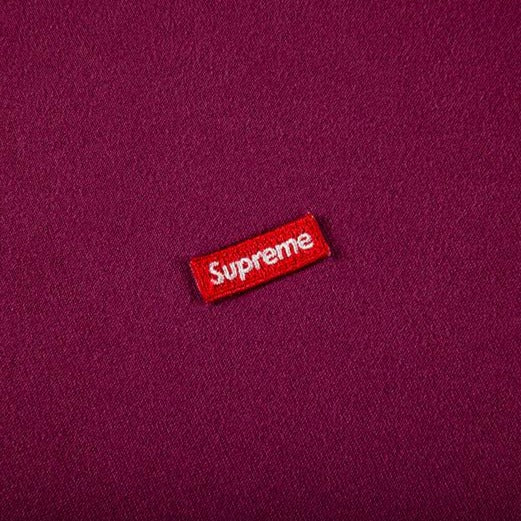 SUPREME Small Box Logo Patch Tee Wine supreme supreme - originalfook singapore