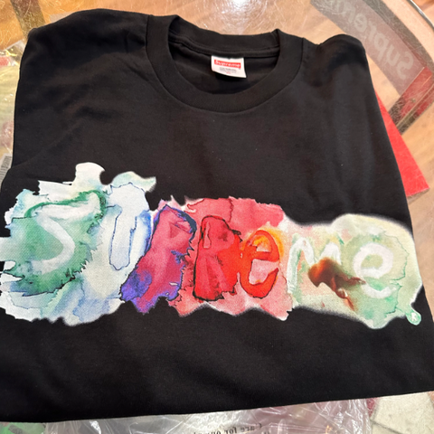 【XL】Supreme Watercolor Tee "Black"