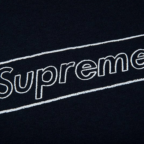 SUPREME X KAWS Chalk Box Logo Tee Navy