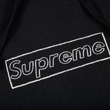 SUPREME X KAWS Chalk Box Logo Hoodie Black | ORIGINALFOOK