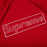 SUPREME X KAWS Chalk Box Logo Hoodie Red supreme supreme - originalfook singapore