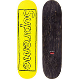 SUPREME X KAWS Chalk Logo Skateboard Deck Yellow supreme supreme - originalfook singapore