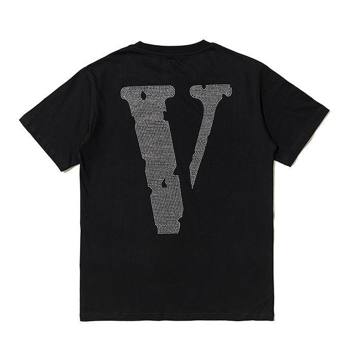 VLONE Friends Rhinestone Tee Black ORIGINALFOOK