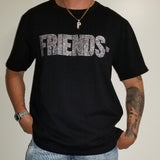 VLONE Friends Rhinestone Tee Black VLONE VLONE - originalfook singapore